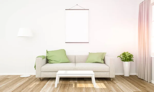 Rahmen Attrappe Wohnzimmer Interieur — Stockfoto