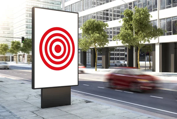 Bersaglio Fermata Del Bus Marketing Cartellone Strada — Foto Stock