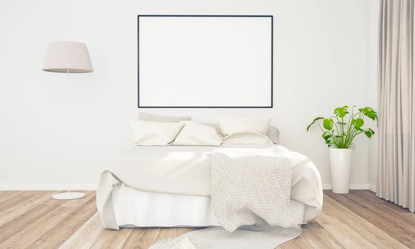 Frame Poster Attrappe Wohnzimmerwand — Stockfoto