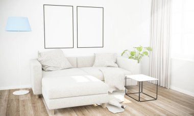 oturma odası kadar sahte üzerinde iki çerçeve 