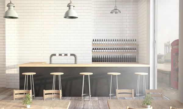 Londra 'daki modern kahve dükkanı.