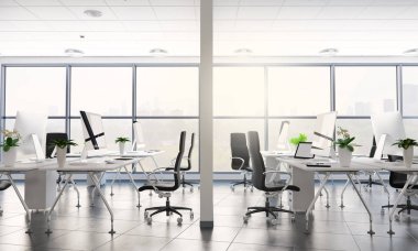 modern ofis 3D görüntüleme