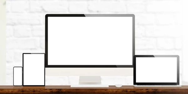 Responsive Devices Rendering — Stock Photo, Image