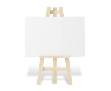 şövale tuval mockup 3d render izole