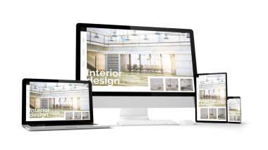 dahili tasarım web sitesi izole edilmiş aygıt aygıtları 3d oluşturma