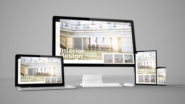 dahili tasarım web sitesi izole edilmiş aygıt aygıtları 3d oluşturma