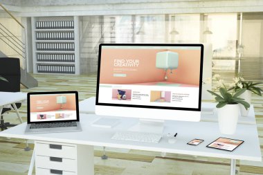 duyarlı cihazlar yaratıcılık öğreticiler stüdyo 3d render