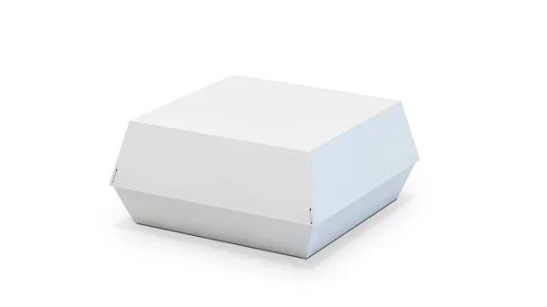 Burger Box Verpackung Mockup Rendering Isoliert — Stockfoto