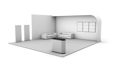 Sergi stand izole 3d render