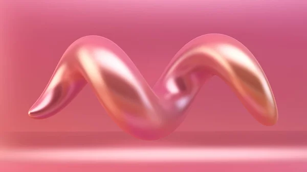 粉红色螺旋3D — 图库照片