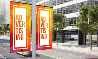 lamba sonrası reklam banner 3D render mockup