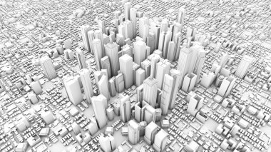 Beyaz Şehir 3D render