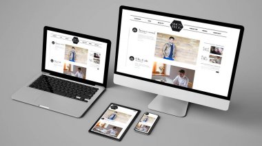 cihazlar toplama influencer blog 3d render gösteren izole 