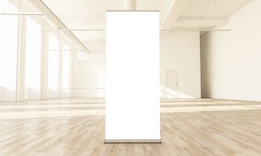 salon iç 3d render mockup de rulo
