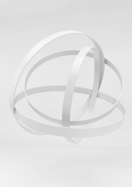 geometrik daireler şekil 3D Rendering