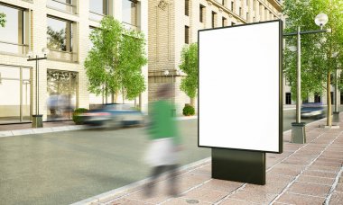 Şehir Billboard mockup 3D render
