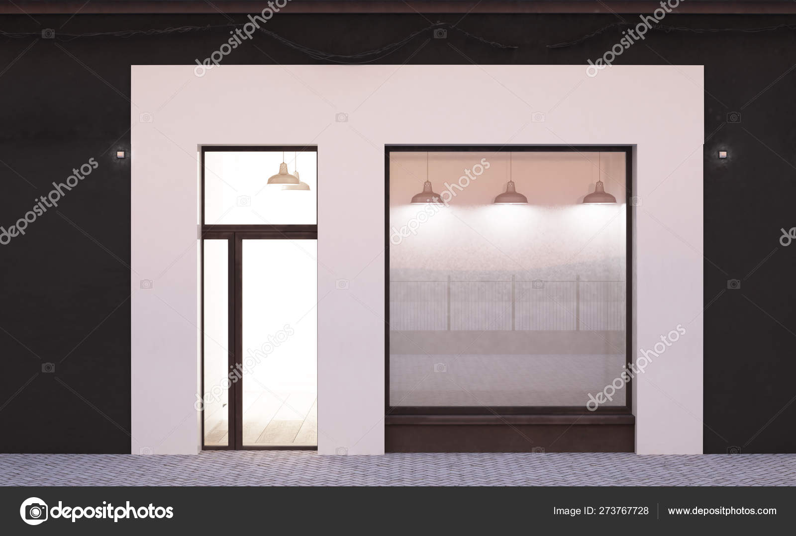 Download White Storefront Mockup Rendering Stock Photo Image By C Georgejmclittle 273767728