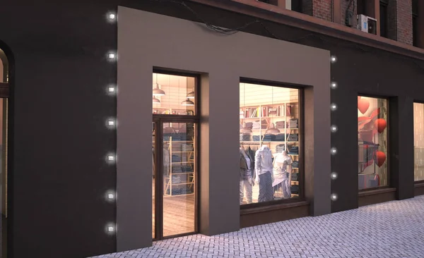 Fashion Store Front Mockup Rendering — Photo