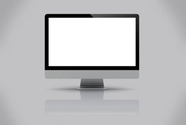 bilgisayar 3D render mockup illüstrasyon