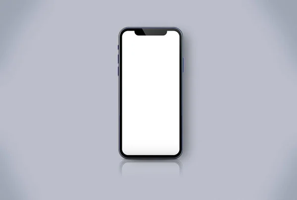 Blauwe Smartphone Rendering Mockup — Stockfoto