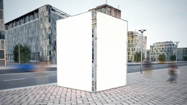 kumaş mockup reklam 3d render