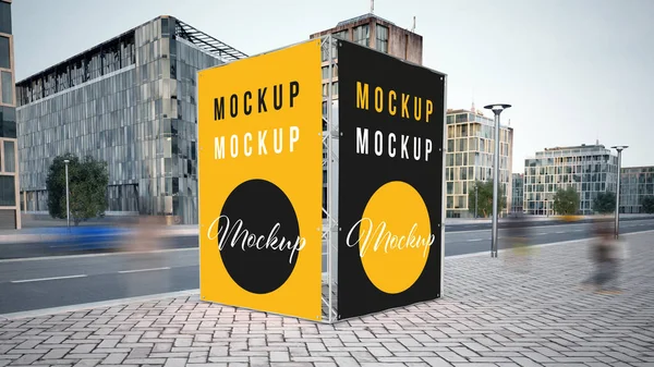 Tecido Mockup Publicidade Renderização — Fotografia de Stock