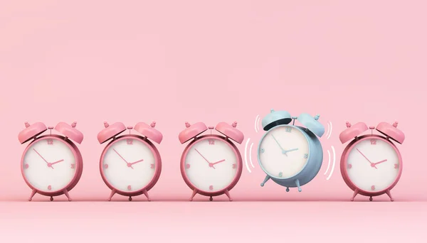 Alarm Clock Collection One Ringing Rendering — Stock Photo, Image