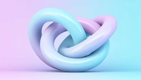 Abstract Geometric Form Blue Pink Rendering — Stock Photo, Image