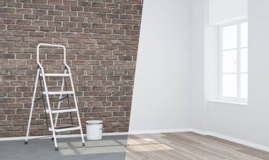 3D canlandırmadan önce ve sonra yenileme konsepti