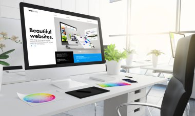 Grafik tasarımı stüdyo inşaatçısı 3D görüntüleme