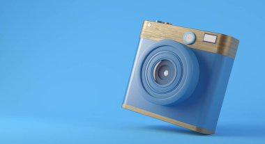 Sosyal medya kamerası konsepti 3D görüntüleme