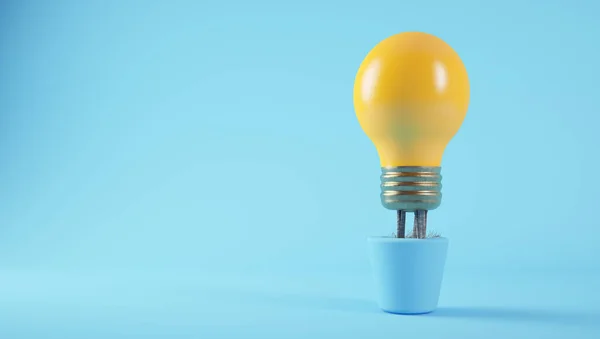 Lightbulb Plant Surreal Rendering Concept — Stock Photo, Image