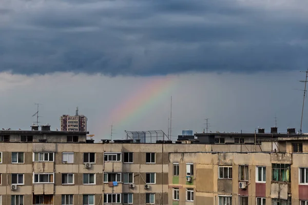 Rainbow Communist Appartments Storm — Stock Photo, Image