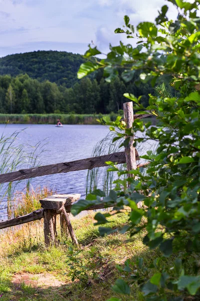 Dřevěné Stile Mocearu Jezera Buzau County Rumunsko — Stock fotografie