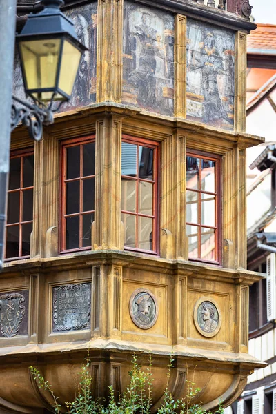 House with oriel in Colmar Alsace France — Stock Photo, Image