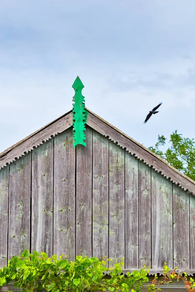 Prachtige Houten Decoratie Het Traditionele Voorhuis Donaudelta Met Behulp Van — Stockfoto