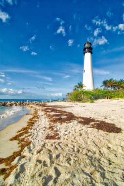 Bill Baggs State Park yakınındaki anahtar Biscayne, Florida Deniz feneri