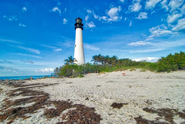 Bill Baggs State Park Yakınındaki Anahtar Biscayne Florida Deniz Feneri — Stok fotoğraf