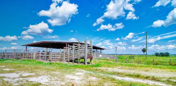 Cattle Gate and barn in south Central Florida