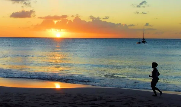 Solnedgång Bridgetown Barbados — Stockfoto