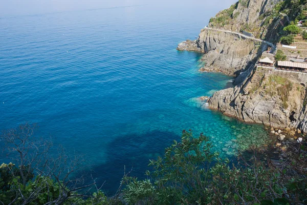 사랑의 바다의 색상의 있습니다 리오의 연안에서 친퀘테레입니다 이탈리아의 — 스톡 사진
