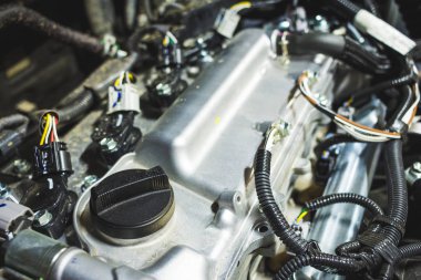 Motor kapağı birçok bilgi ile teknik çekim