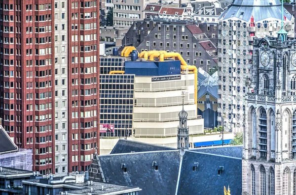 Rotterdam Netherlands May 2018 White Yellow Nad Blue Building Public — Stock Photo, Image