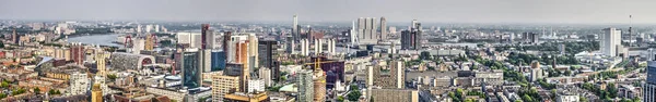 ロッテルダム オランダ 2018 Erasmusbridge Markthal 世界貿易センターのような主要なランドマークのほとんどの都市の全景 — ストック写真