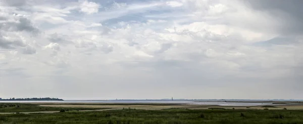 Dramatische Luchten Het Meer Grevelingen Aangrenzende Wetlands Nederland — Stockfoto