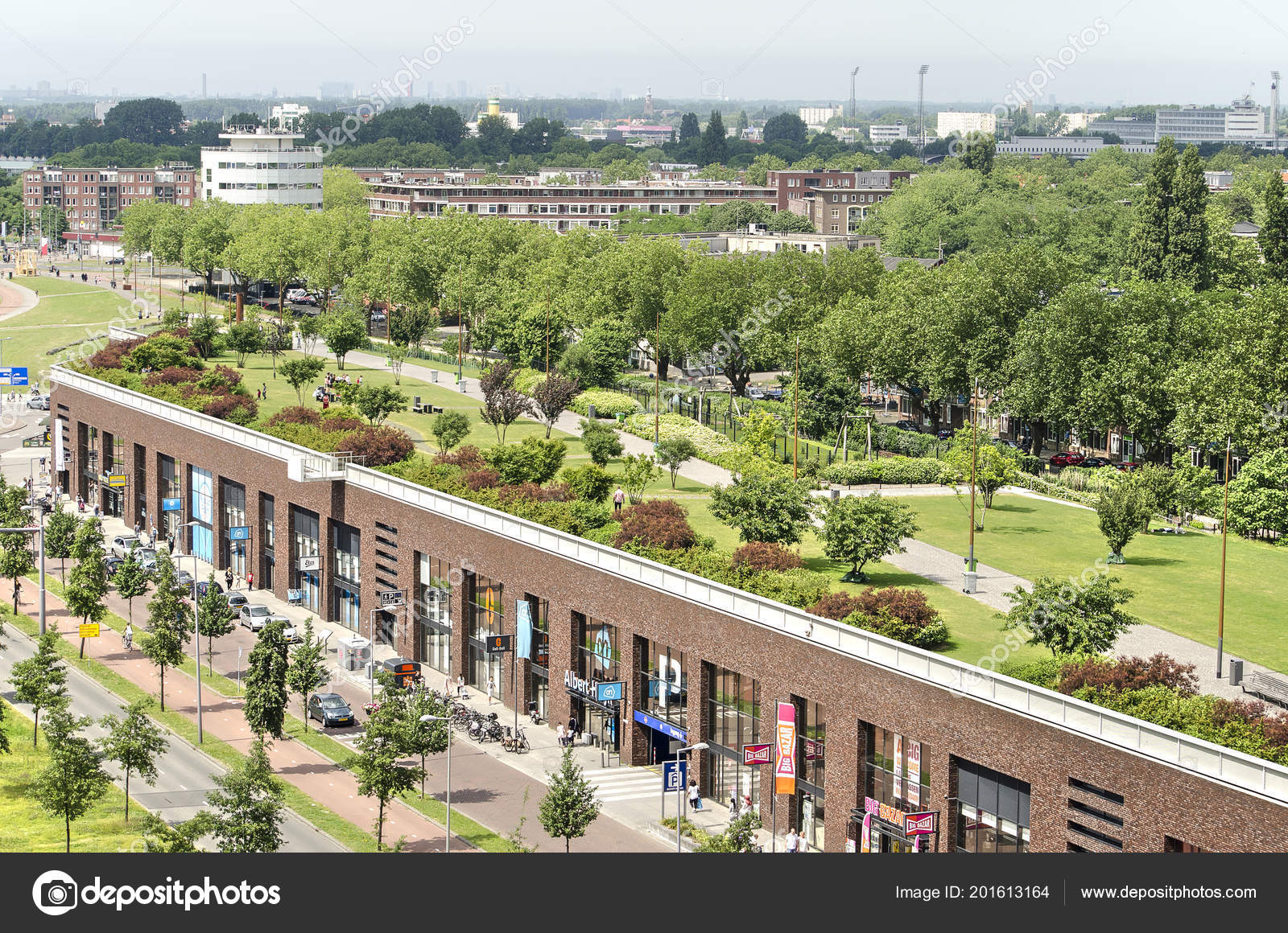 Rotterdam Netherlands June 2018 Brick Facade Shopping Mall Dakpark