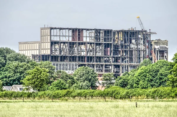 Zwolle Hollandia 2018 Június Elavult Ijsselcentrale Erőmű Lebontották — Stock Fotó