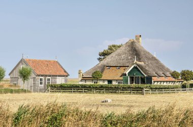 Ada, Texel, Hollanda, 21 Temmuz 2018: geleneksel piramit şeklindeki 