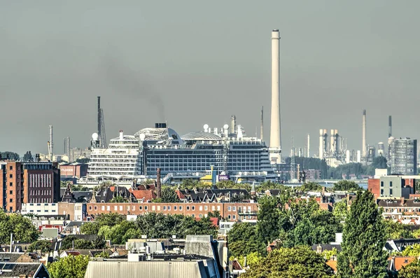 Rotterdam Netherlands Augustus 2018 Cruiseschip Aida Perla Weg Naar Noordzee — Stockfoto