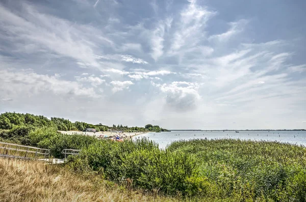 Het Strand Van Hellevoetsluis Haringvliet Estuarium Eenmaal Aangesloten Noordzee Gesloten — Stockfoto